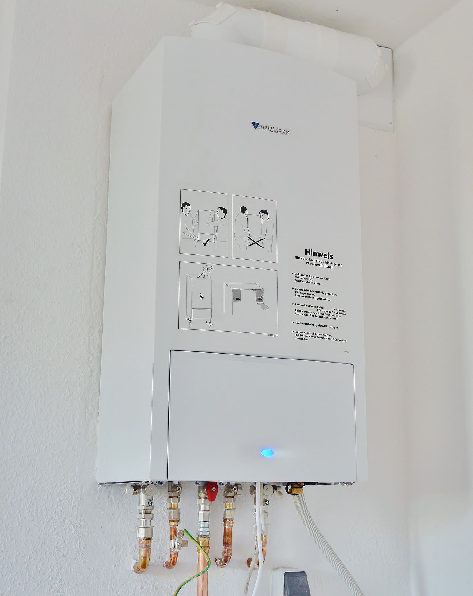 water heater on the wall